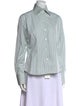 Domenico Vacca Striped Long Sleeve Button-Up Top
