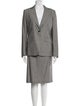 Domenico Vacca Wool Striped Skirt Suit