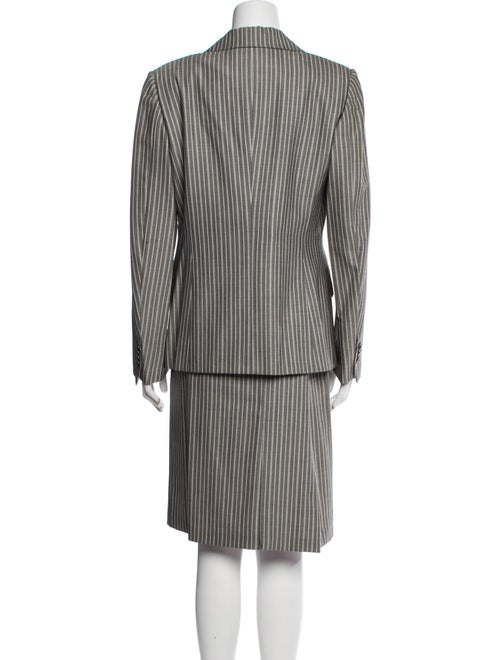 Domenico Vacca Wool Striped Skirt Suit