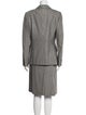 Domenico Vacca Wool Striped Skirt Suit