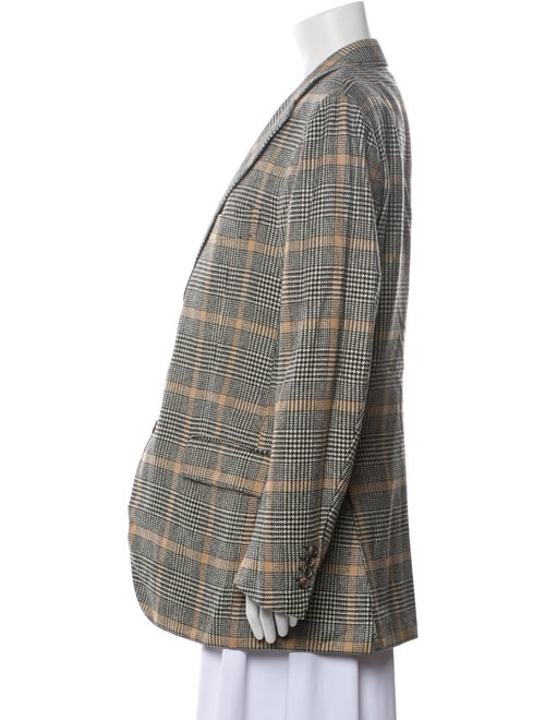 Domenico Vacca Wool Plaid Print Blazer