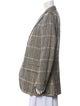 Domenico Vacca Wool Plaid Print Blazer
