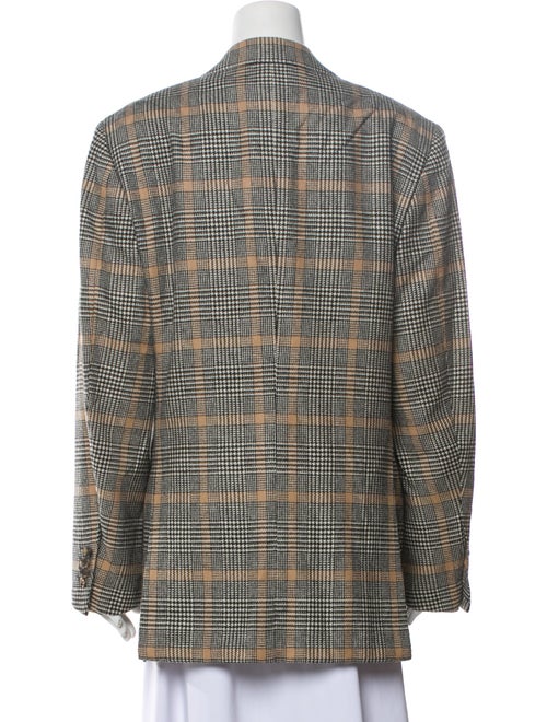 Domenico Vacca Wool Plaid Print Blazer