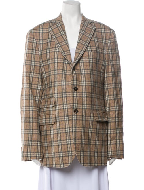 Domenico Vacca Wool Plaid Print Blazer