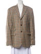 Domenico Vacca Wool Plaid Print Blazer