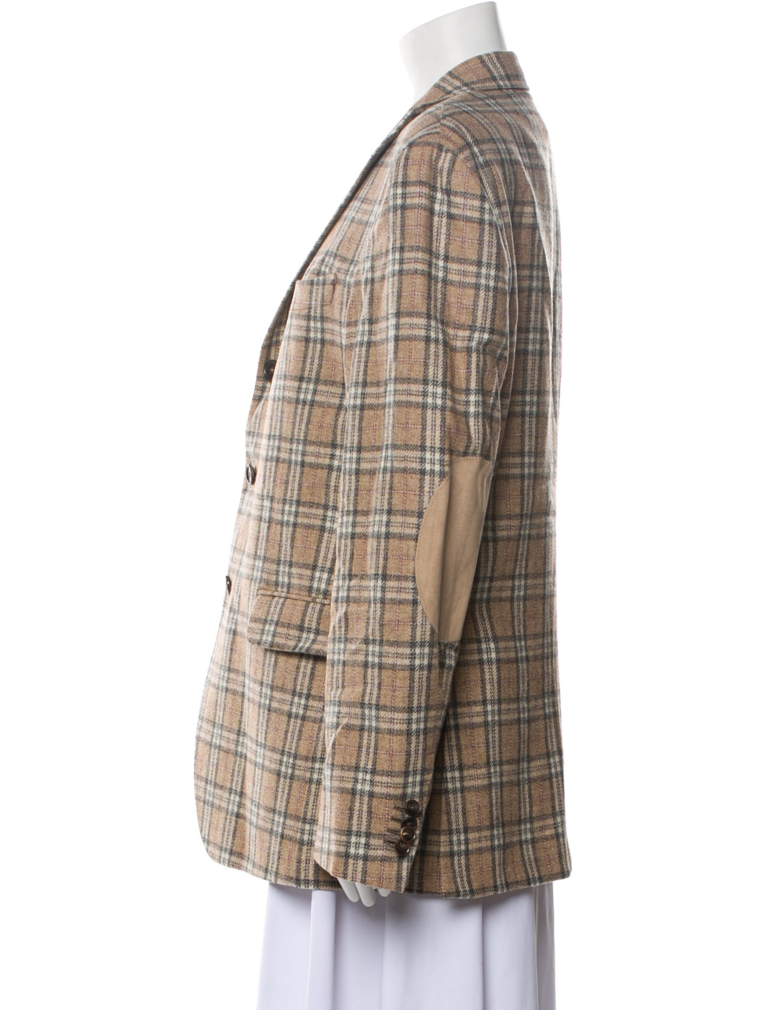 Domenico Vacca Wool Plaid Print Blazer