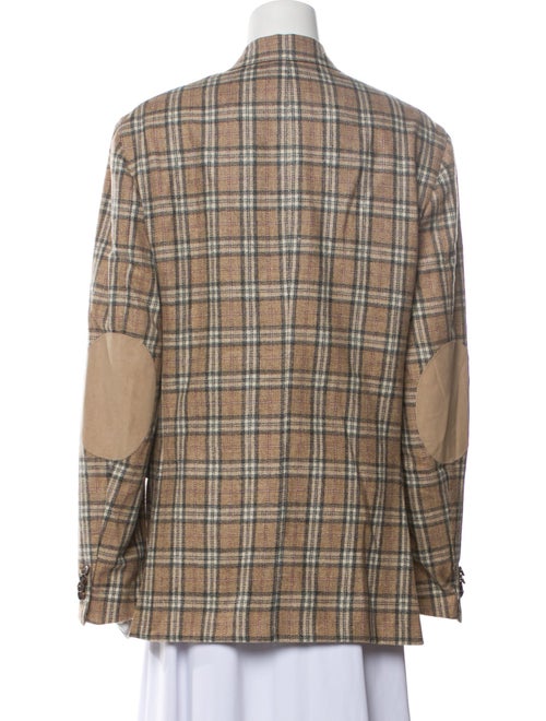 Domenico Vacca Wool Plaid Print Blazer