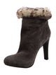 Domenico Vacca Suede Fur Trim Boots