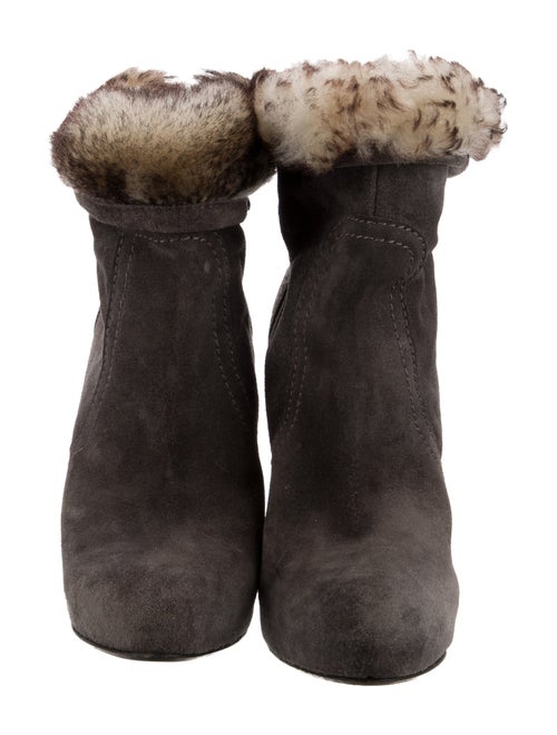 Domenico Vacca Suede Fur Trim Boots