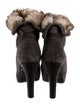 Domenico Vacca Suede Fur Trim Boots