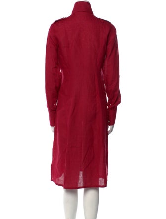 Domenico Vacca Linen Midi Length Dress