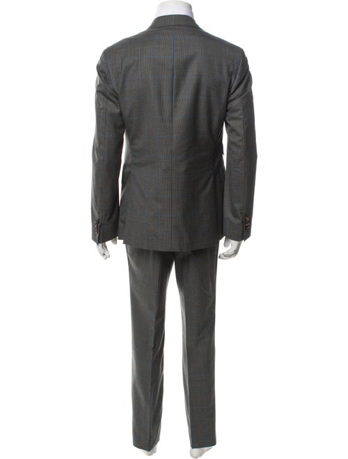 Domenico Vacca Wool Plaid Print Two-Piece Suit