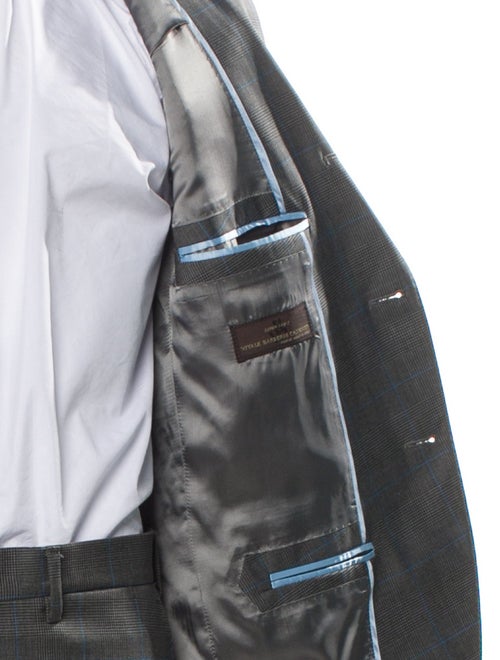 Domenico Vacca Wool Plaid Print Two-Piece Suit