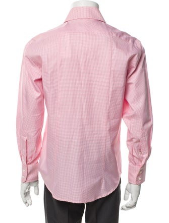 Domenico Vacca Plaid Print Long Sleeve Dress Shirt