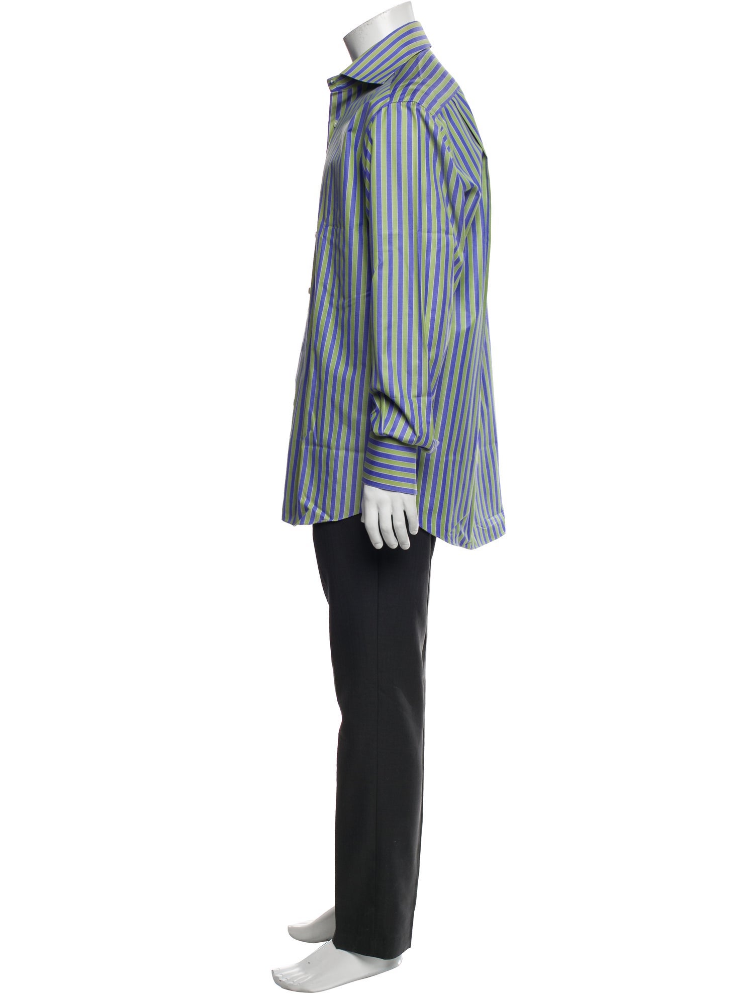 Domenico Vacca Striped Long Sleeve Dress Shirt