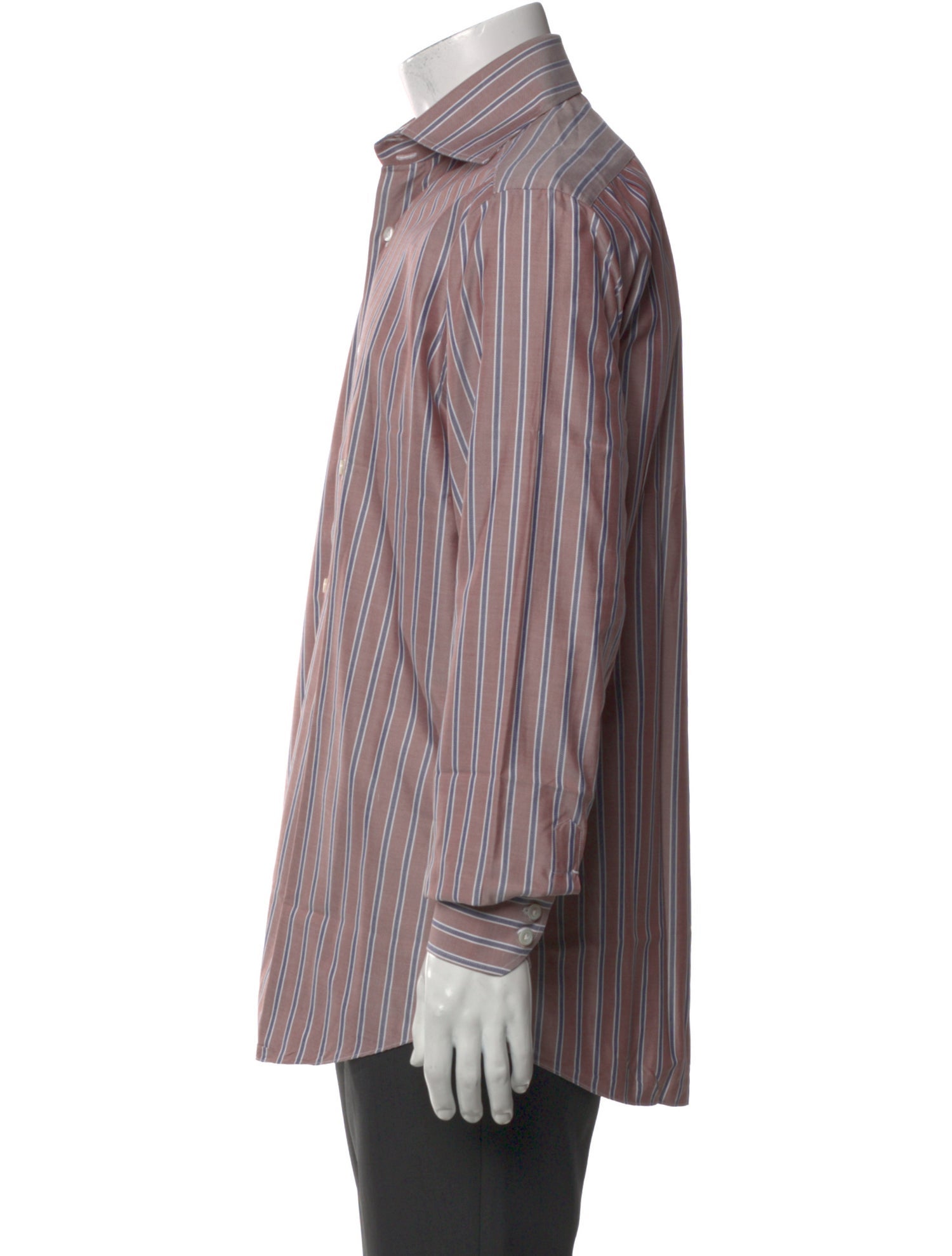 Domenico Vacca Striped Long Sleeve Dress Shirt