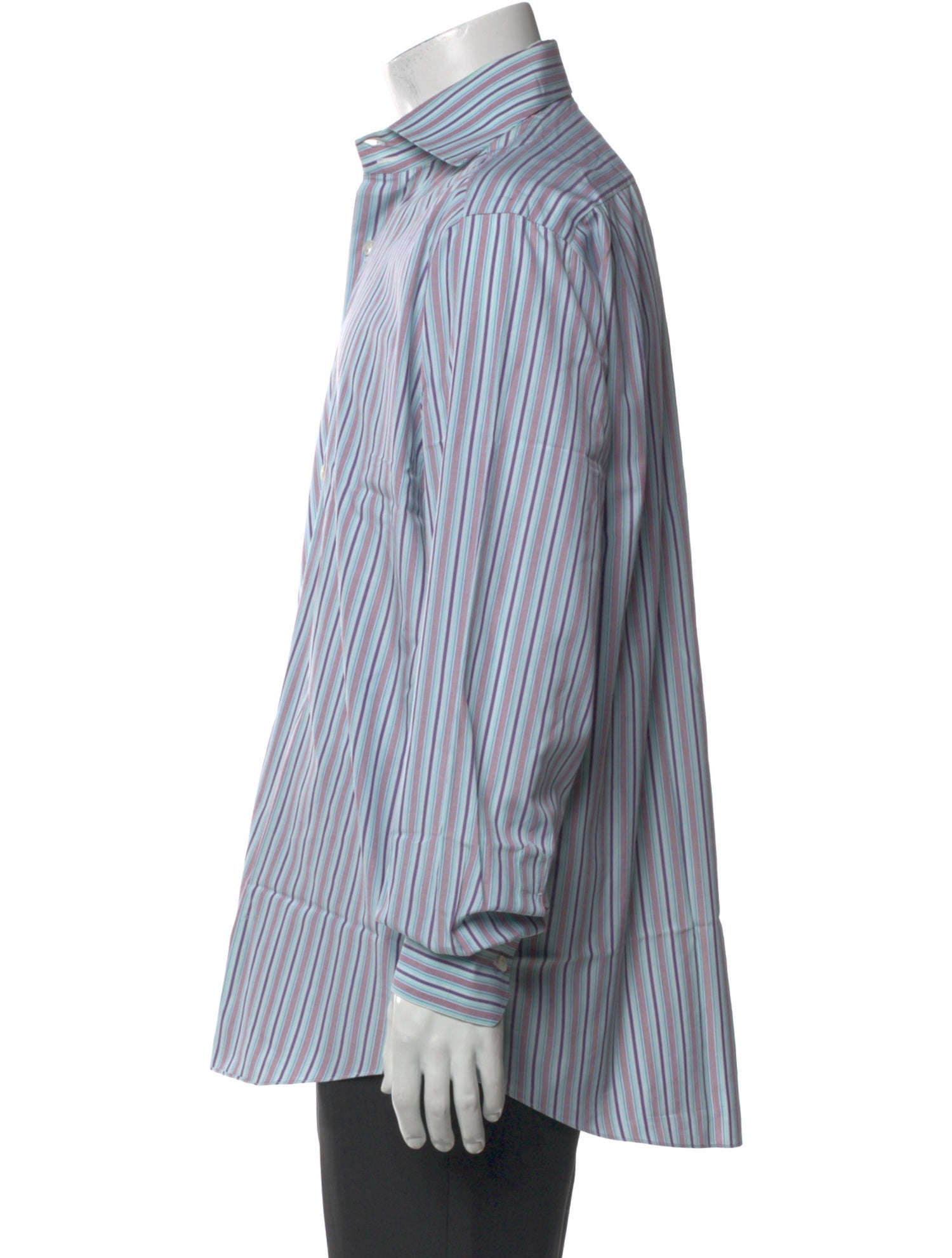 Domenico Vacca Striped Long Sleeve Dress Shirt