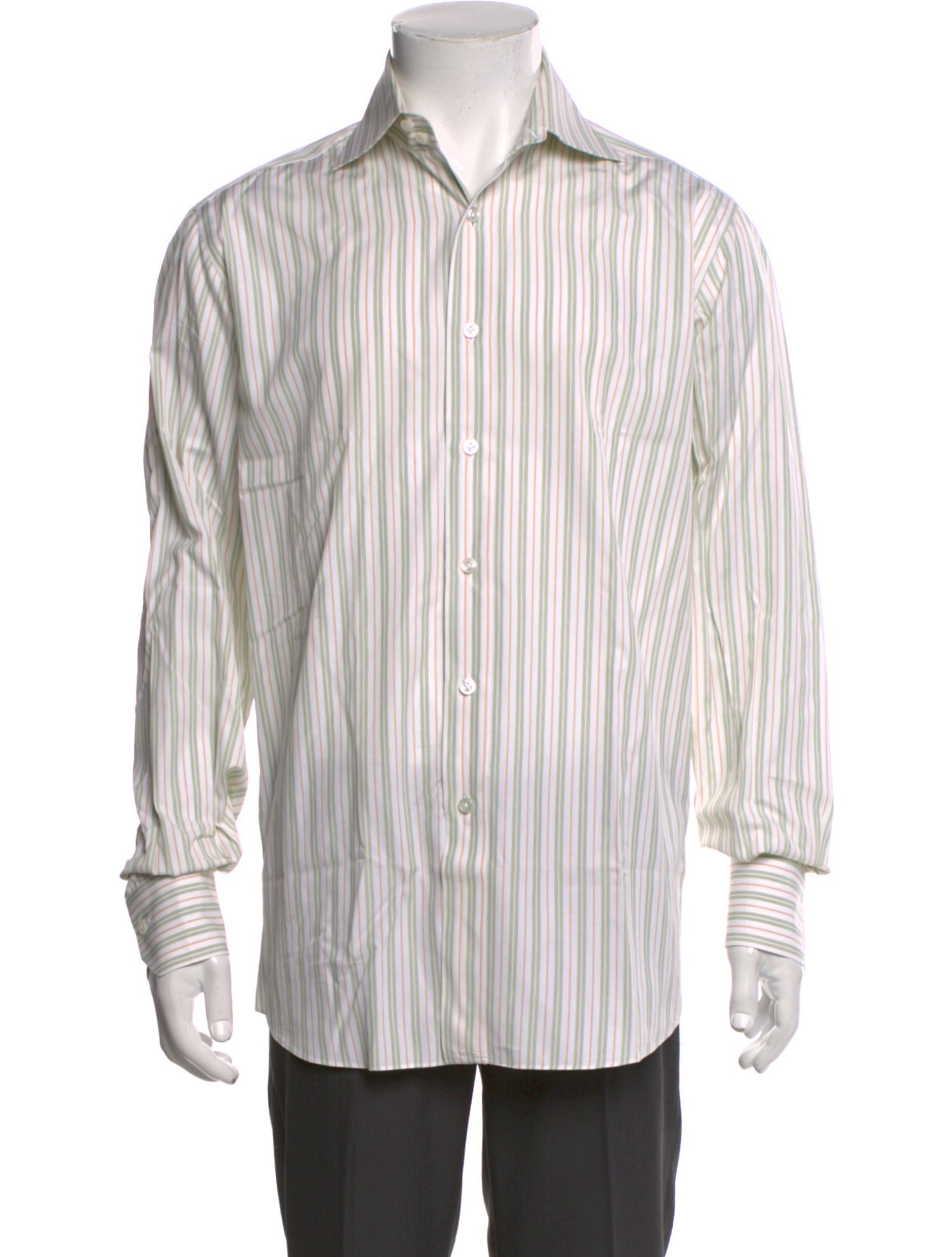 Domenico Vacca Striped Long Sleeve Dress Shirt