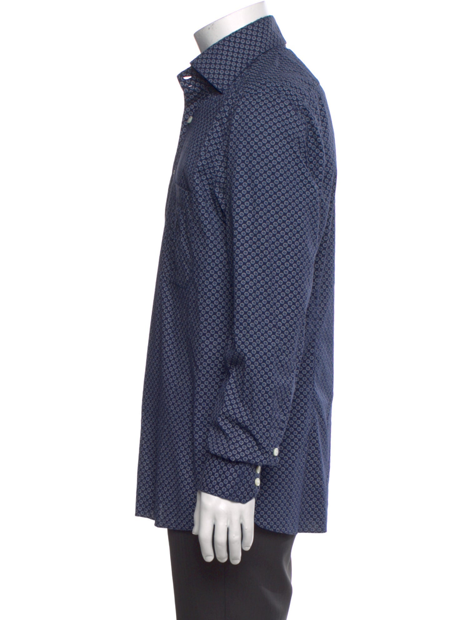 Domenico Vacca Printed Long Sleeve Dress Shirt