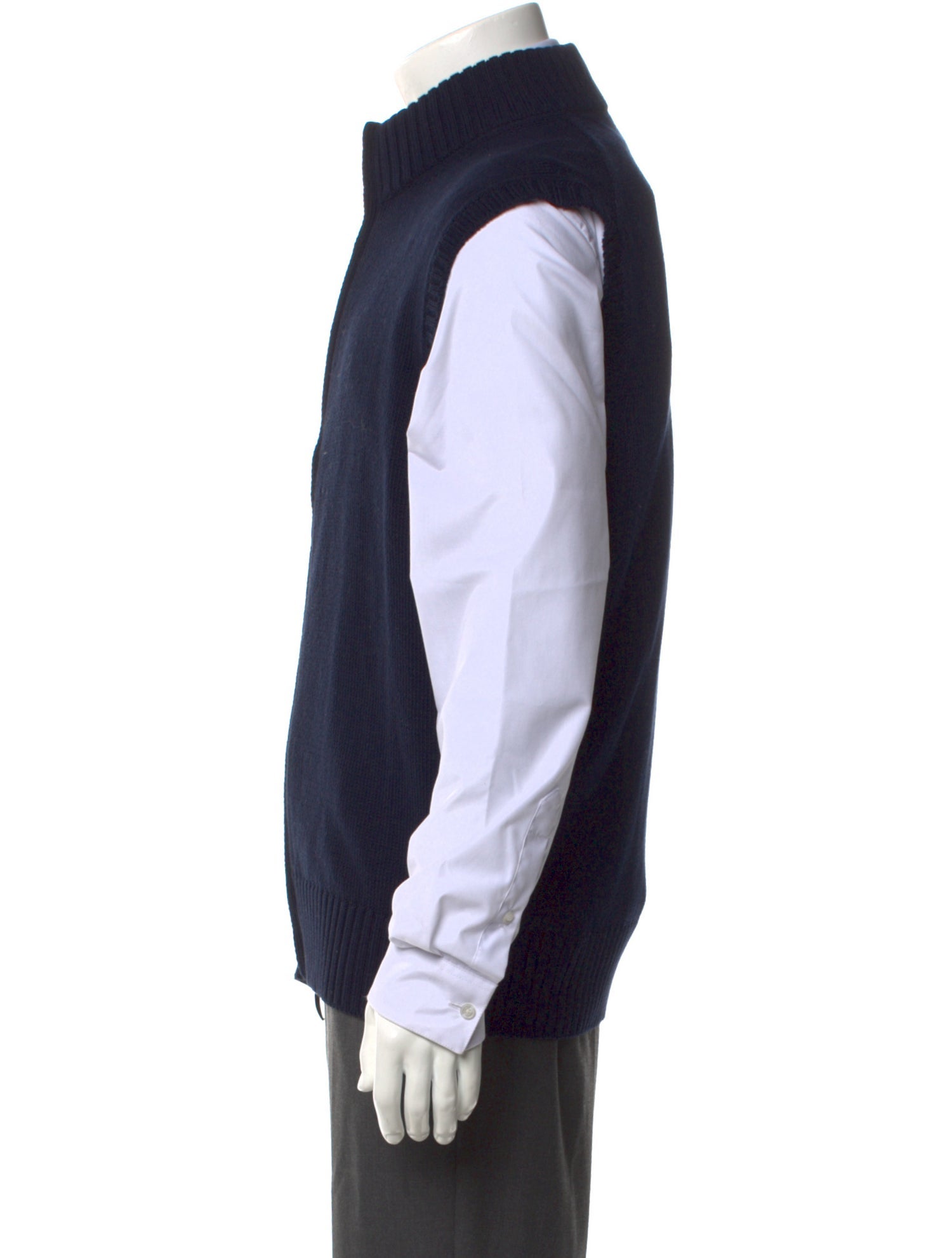 Domenico Vacca Mock Neck Sleeveless Sweater Vest
