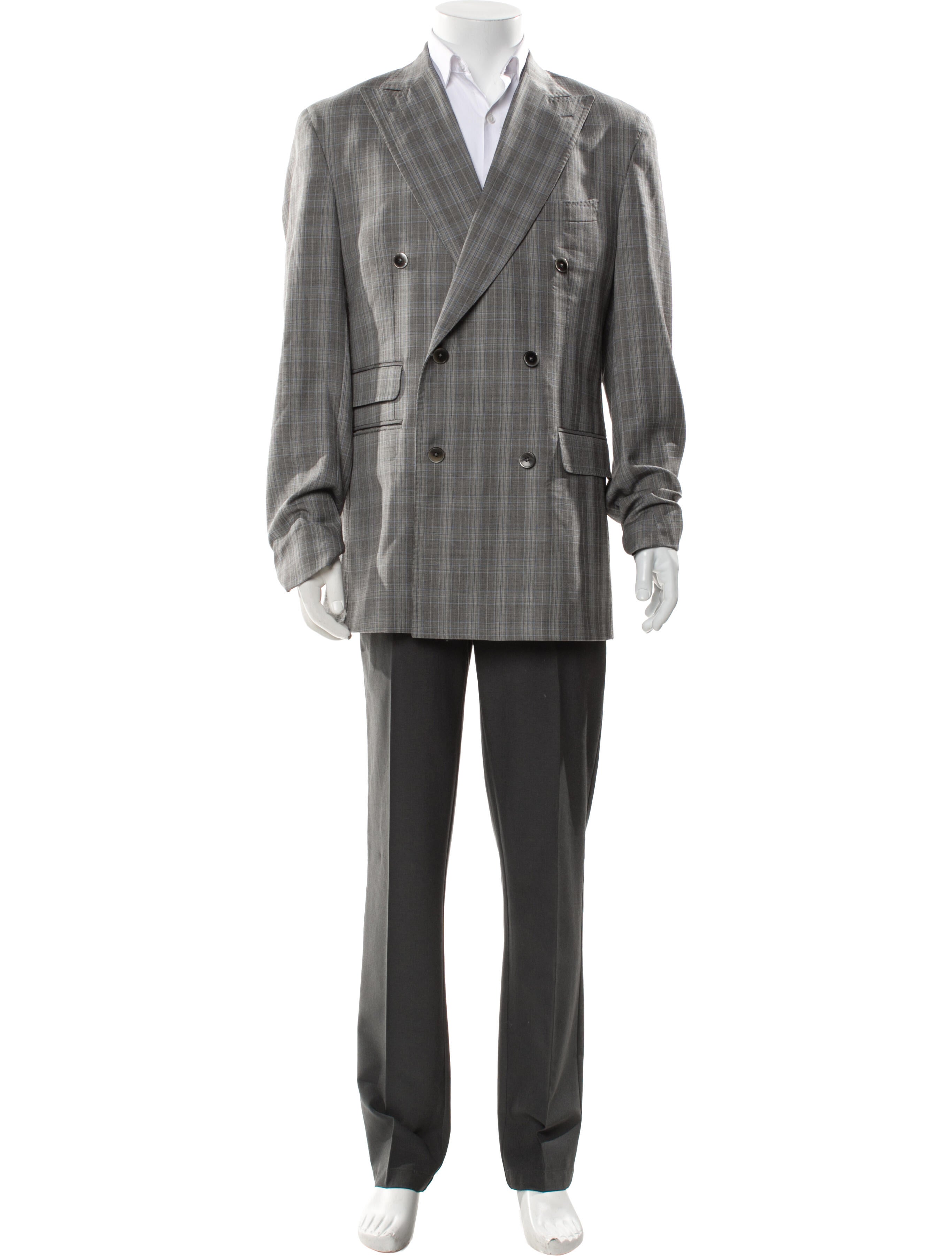 Domenico Vacca Wool Plaid Print Blazer