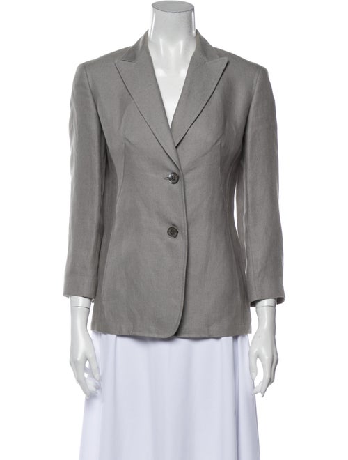Donna Karan Linen Blazer Grey
