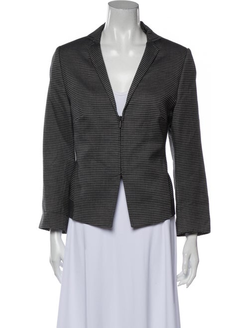 Donna Karan Cashmere Striped Sweater Grey