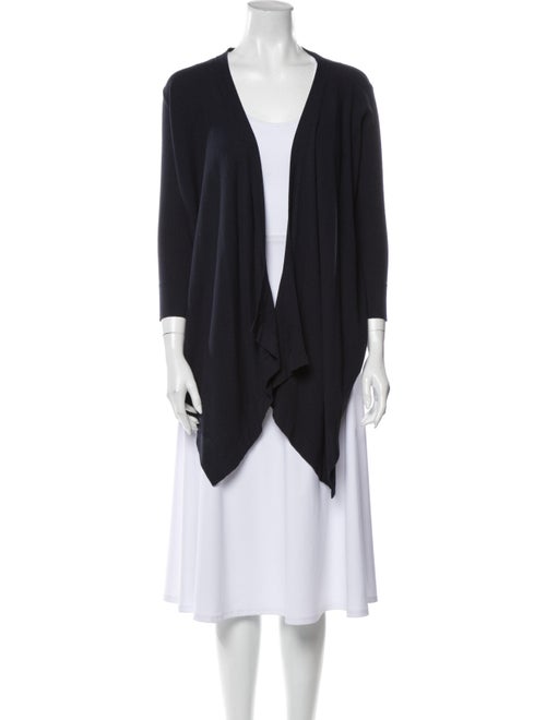 Donna Karan Open Front Sweater Blue