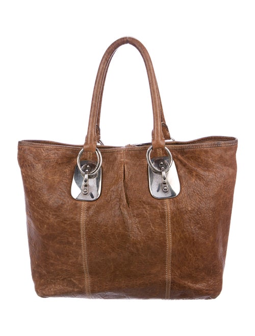 Donna Karan Leather Tote Brown