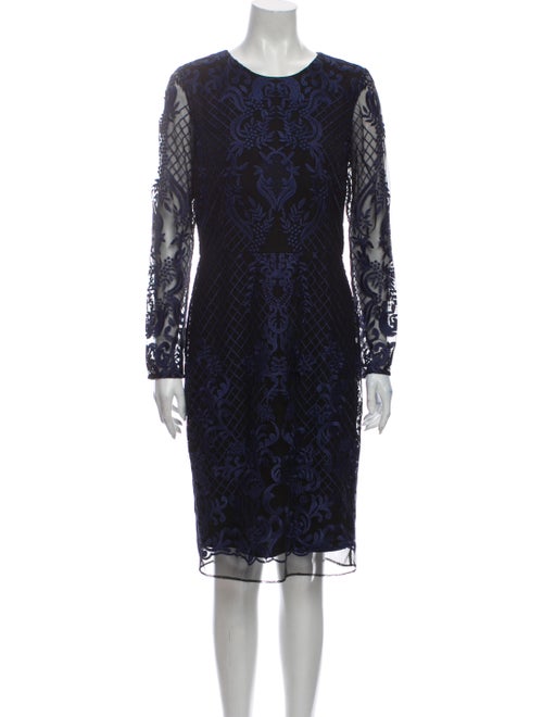 Donna Karan Patterned Knee-Length Dress