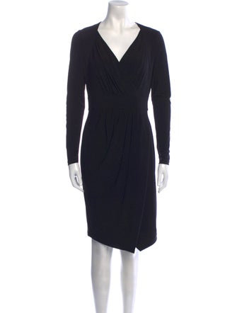 Donna Karan V-Neck Knee-Length Dress