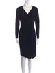 Donna Karan V-Neck Knee-Length Dress