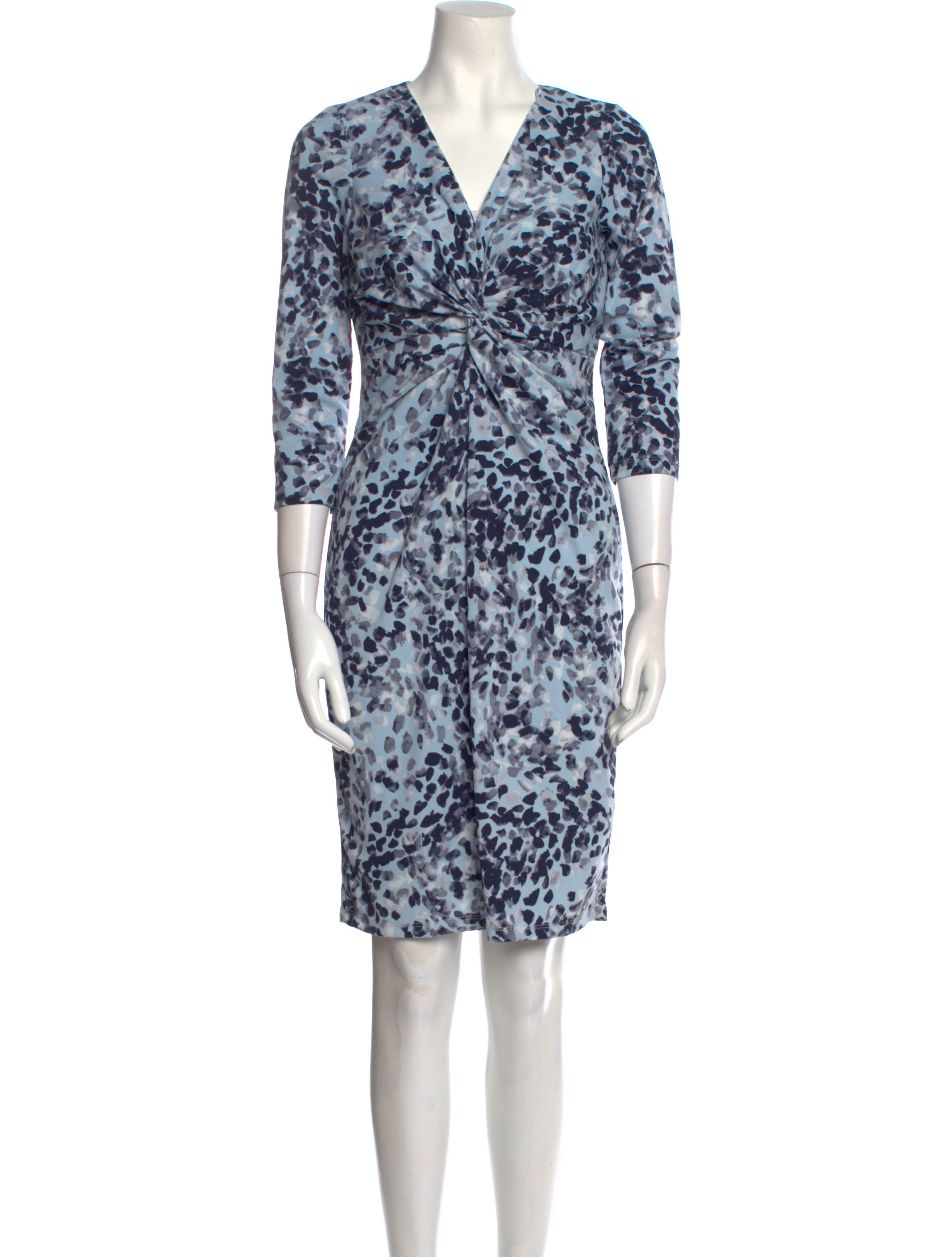 donna karan blue dress Donna Karan Women's Plus Size Elbow Sleeve Sheath Dress in Glacial Blue main image 1