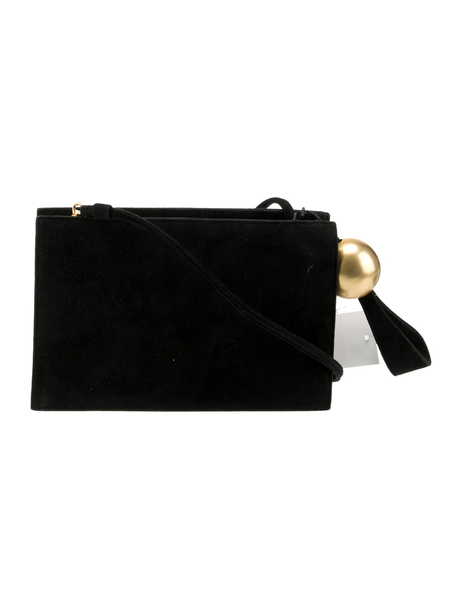 Donna Karan Suede Clutch Black Clutches, Handbags DON51510 The