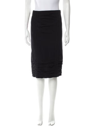 Donna Karan Pleated Accents Knee-Length Skirt