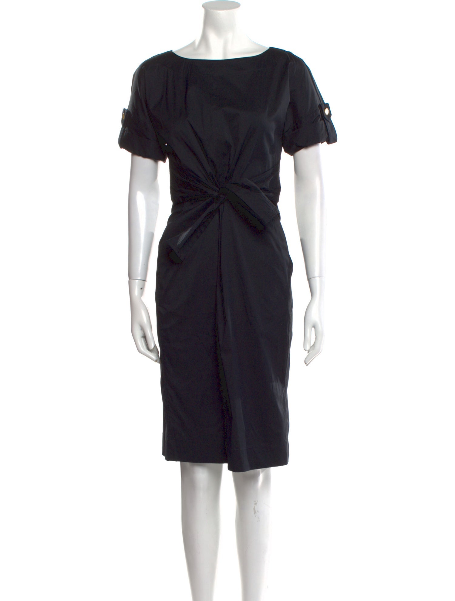Donna Karan Bateau Neckline Knee-Length Dress