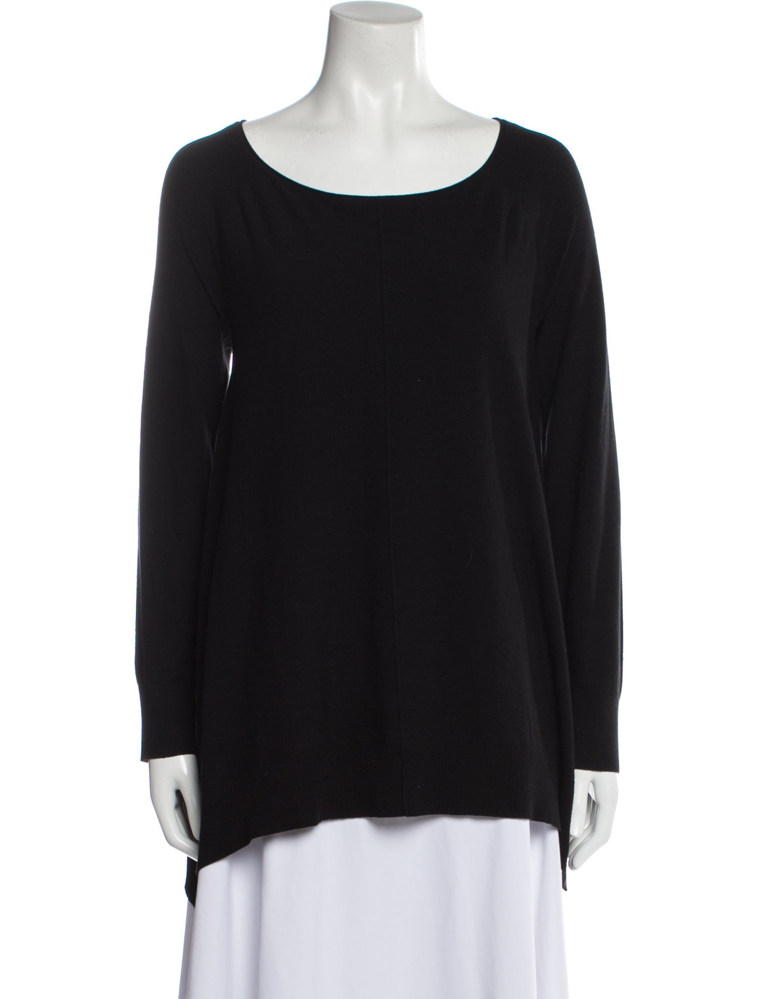 Donna Karan Scoop Neck Long Sleeve Sweatshirt