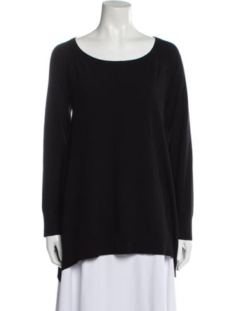 Donna Karan Scoop Neck Long Sleeve Sweatshirt