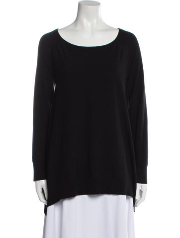 Donna Karan Tops Scoop Neck Long Sleeve Sweatshirt L