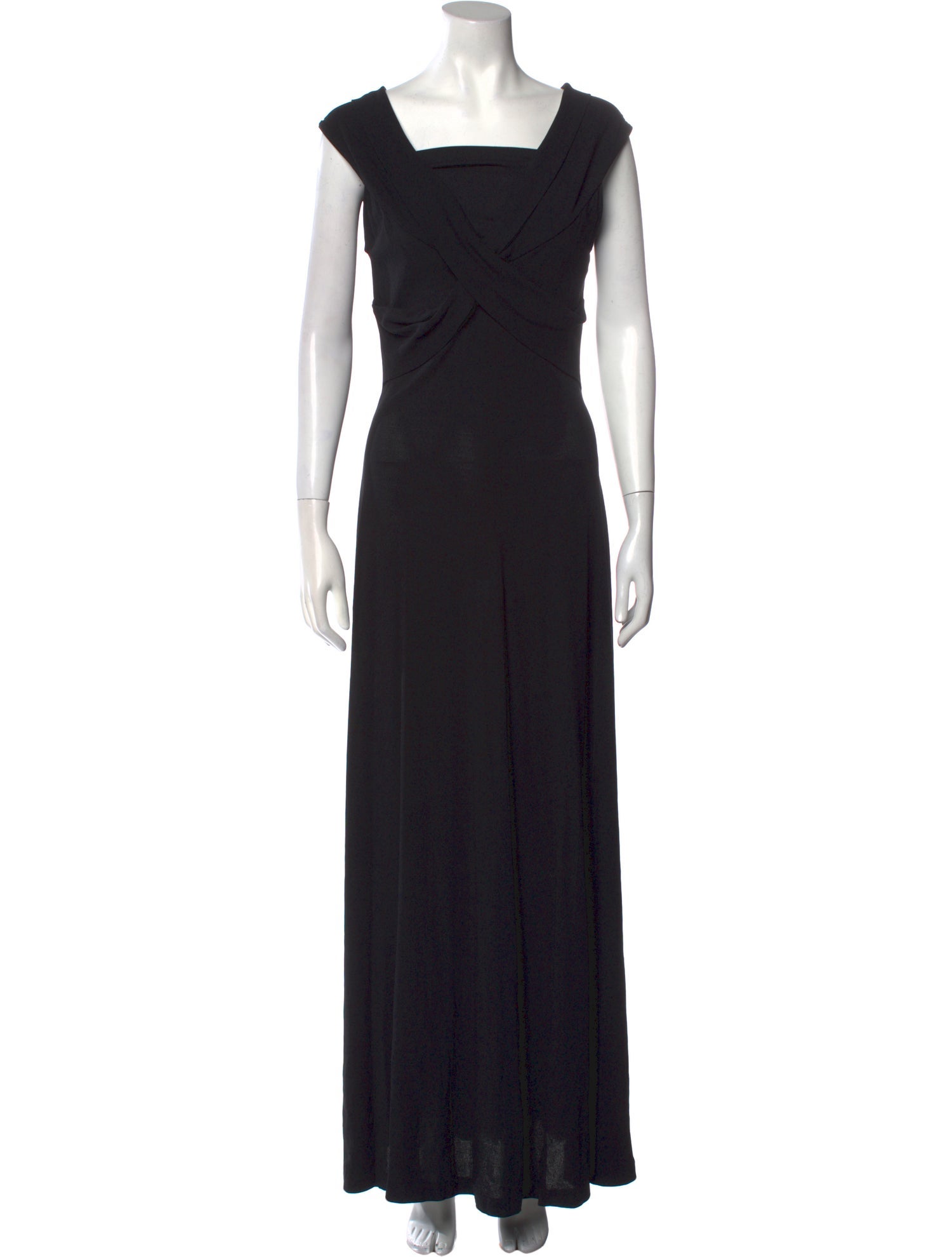 Donna Karan Square Neckline Long Dress