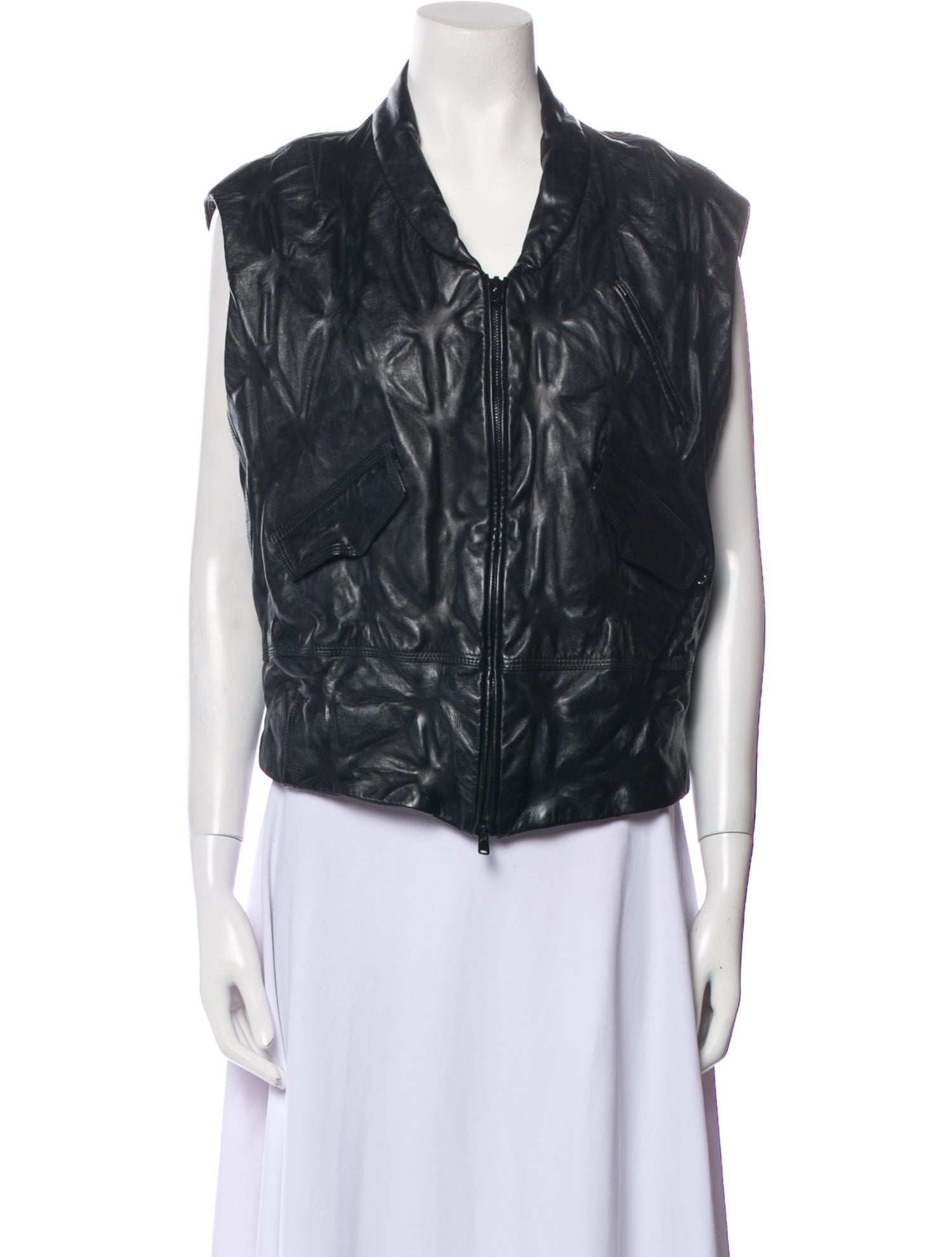 Donna Karan Leather Vest