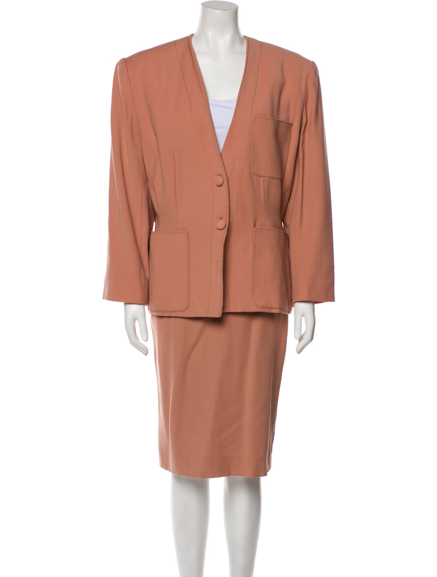 Donna Karan Wool Skirt Set