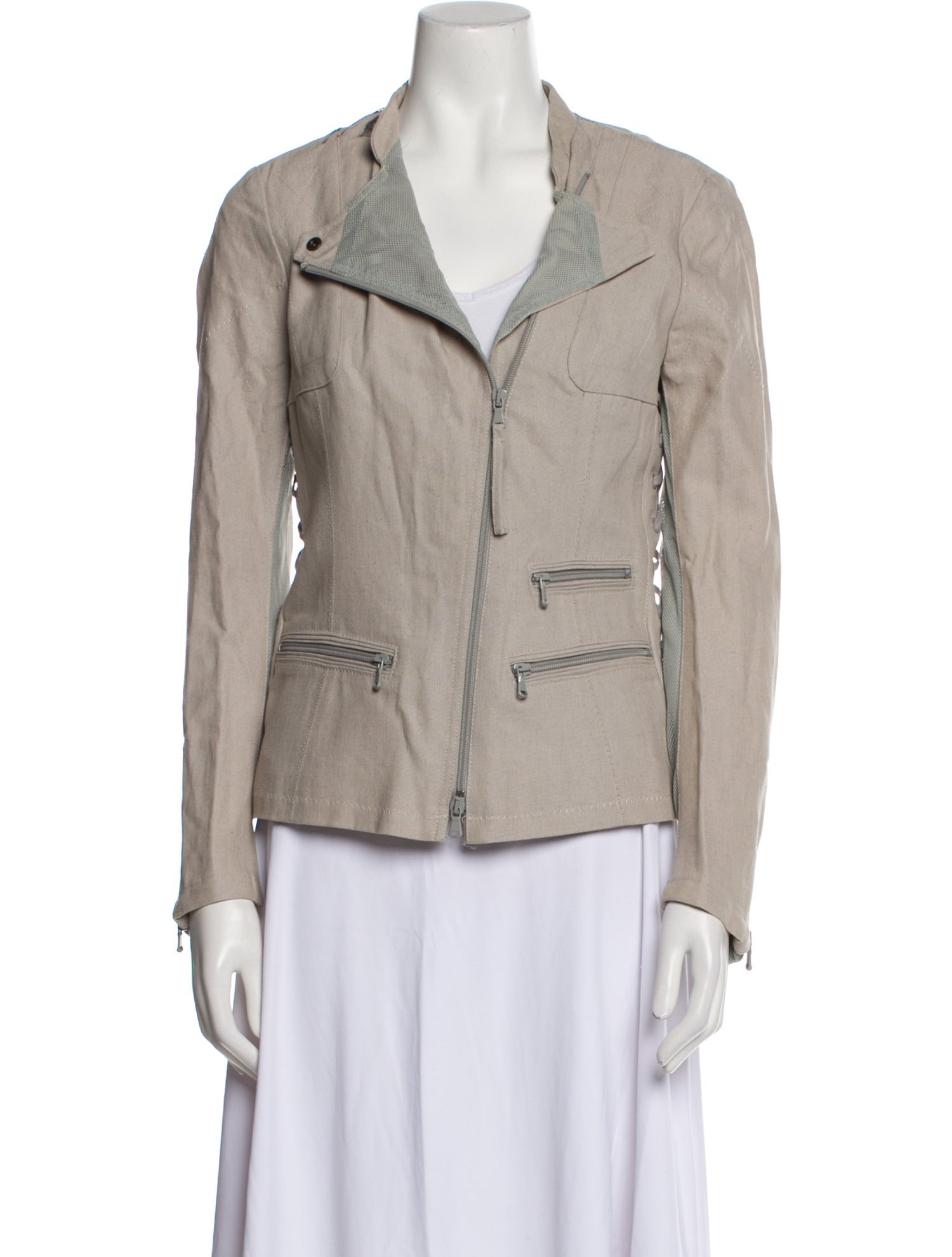Donna Karan 2010's Linen Biker Jacket