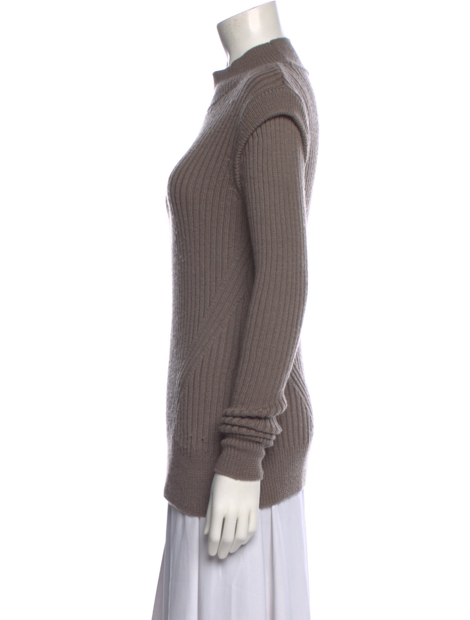 Donna Karan Wool Mock Neck Sweater