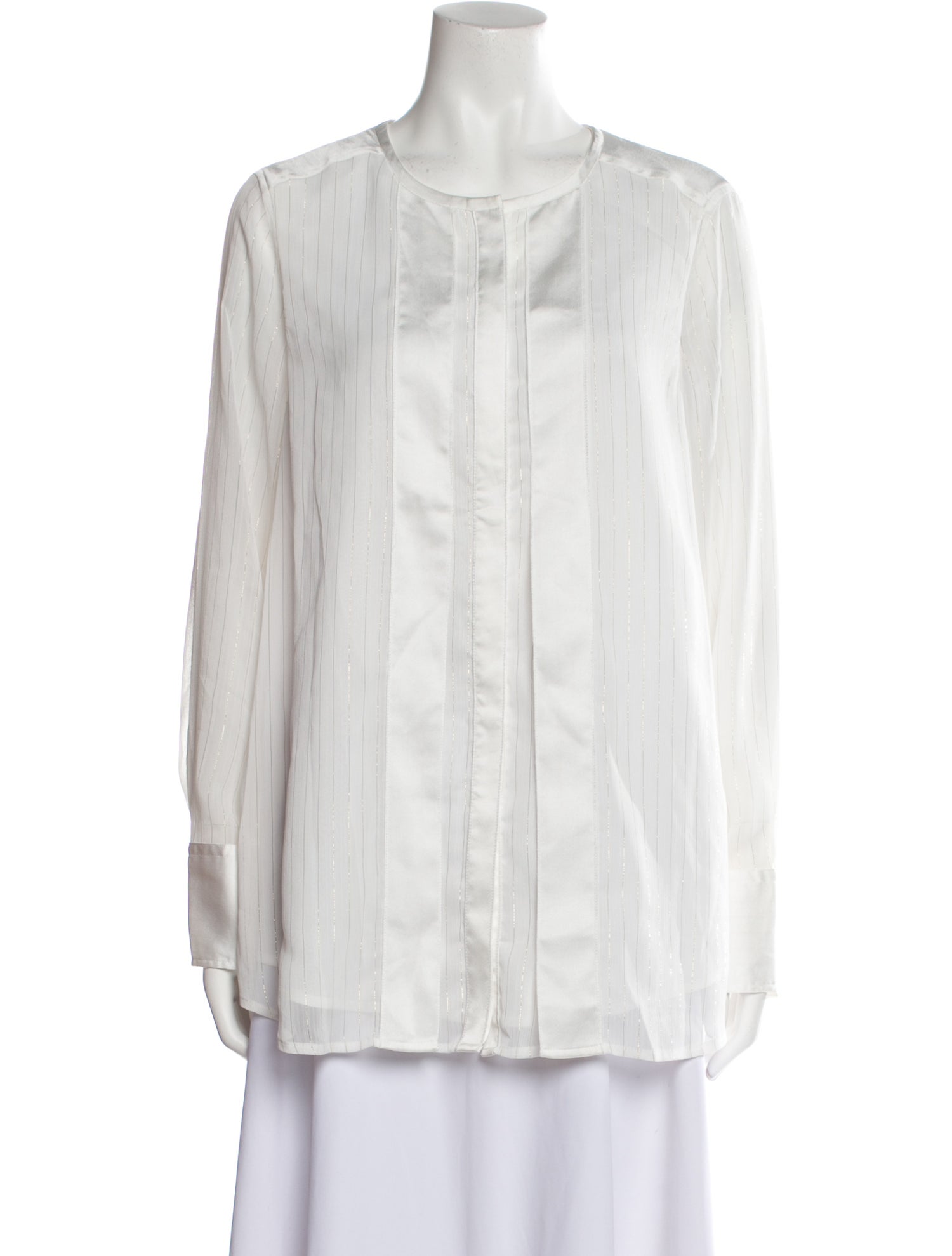 Donna Karan Crew Neck Long Sleeve Tunic
