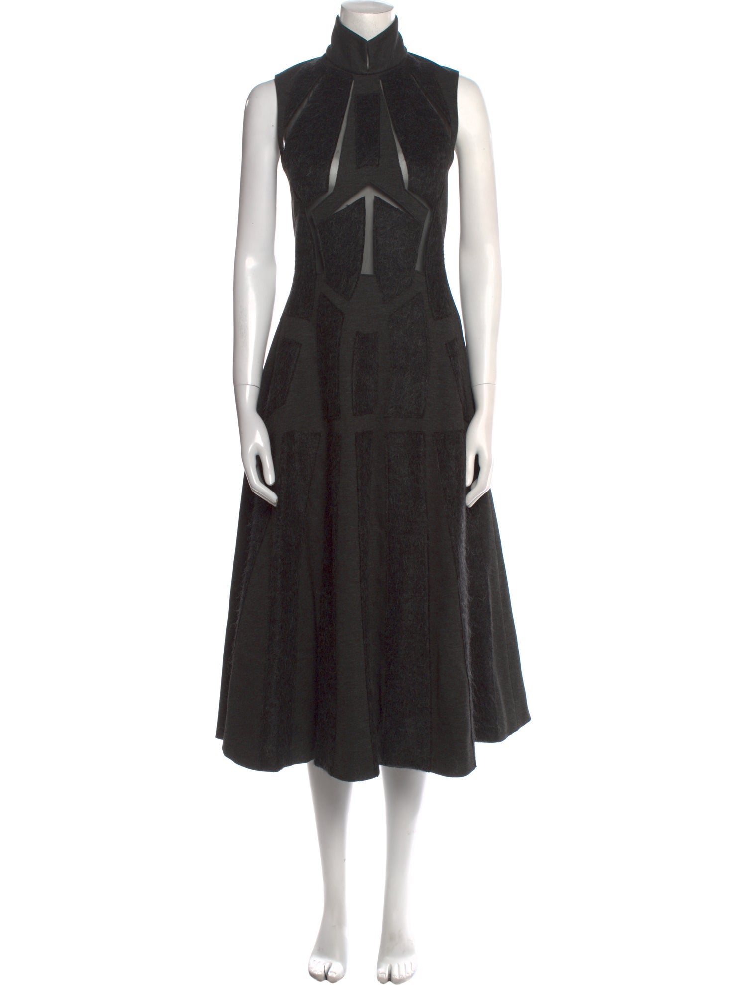 Donna Karan Mock Neck Long Dress
