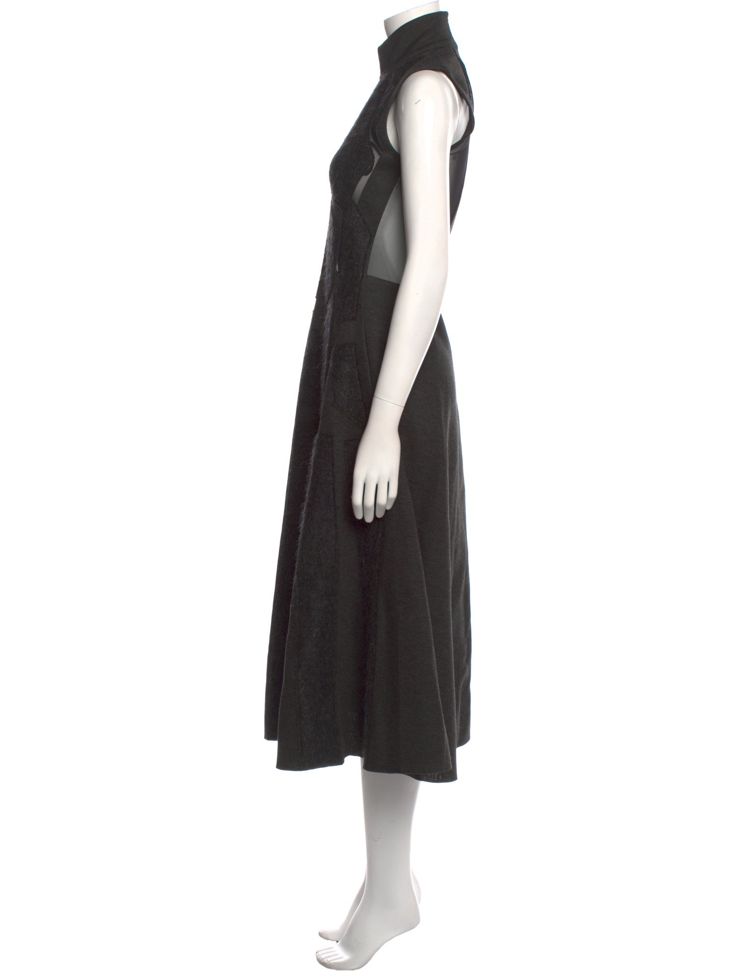 Donna Karan Mock Neck Long Dress