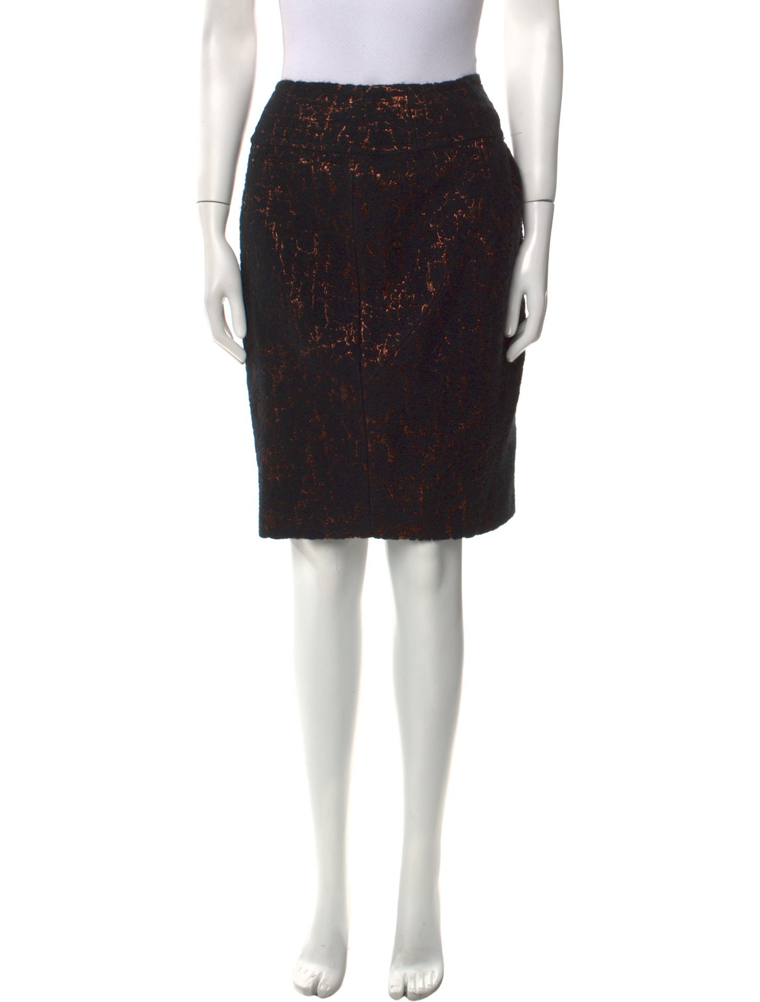Donna Karan Printed Knee-Length Skirt
