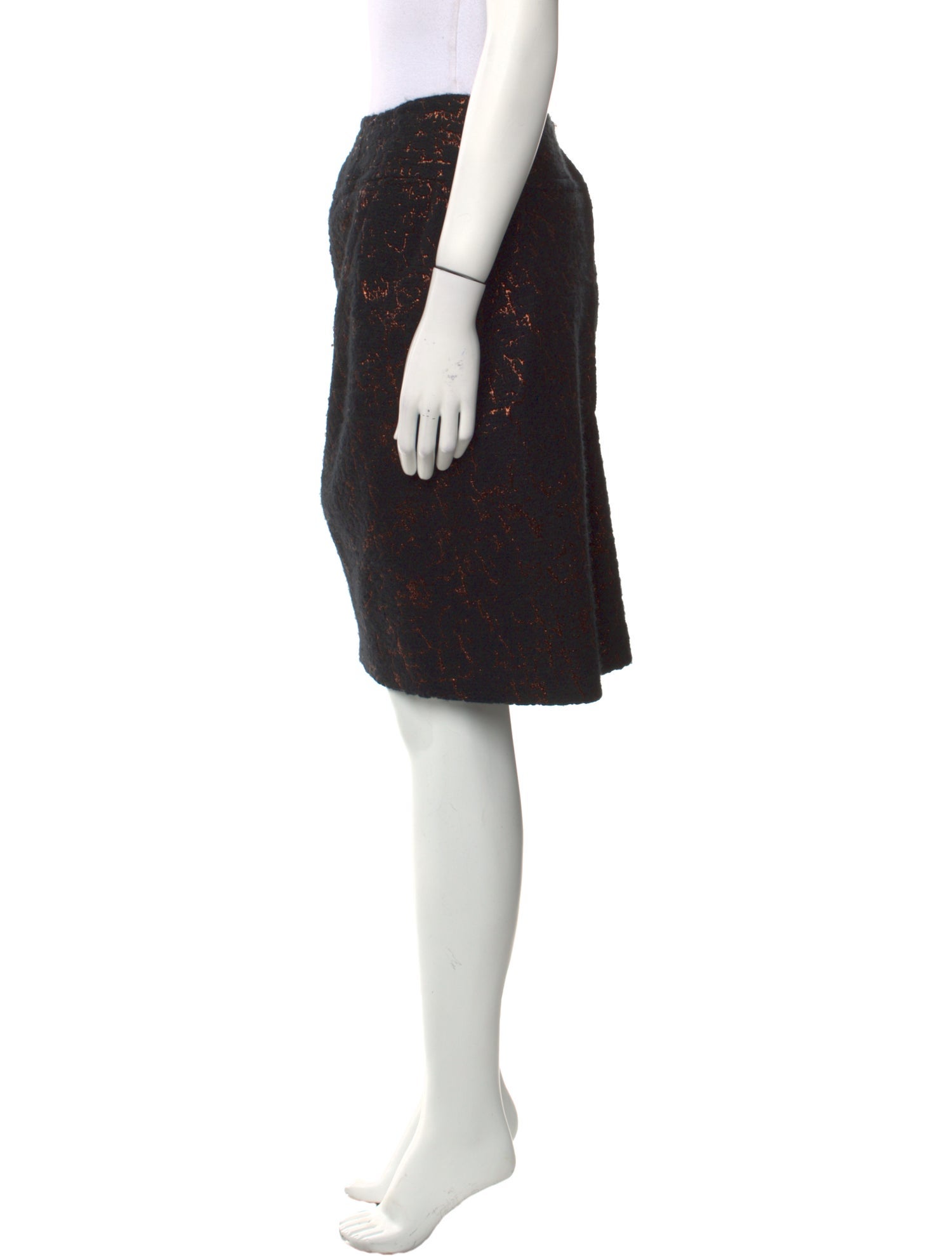 Donna Karan Printed Knee-Length Skirt