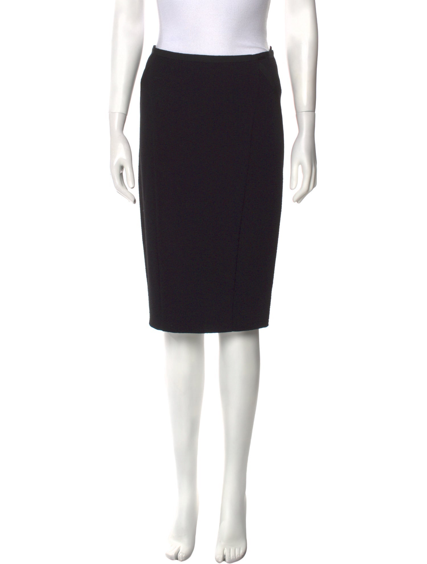 Donna Karan Grosgrain Trim Knee-Length Skirt